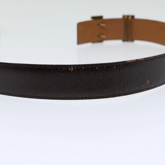 HERMES Constance Belt Leather 35.4"""" Dark Brown Auth am5720 - Picture 4 of 15
